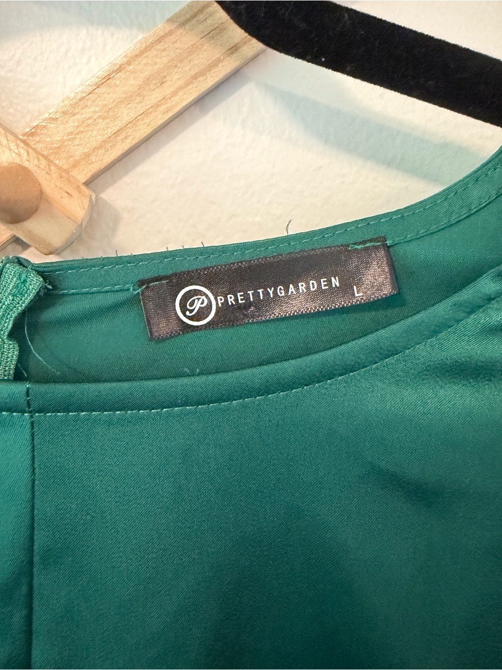 PRETTYGARDEN Midi Dress L Emerald Green - Picture 2 of 5